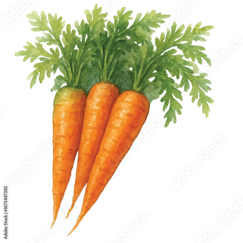 watercolor carrots