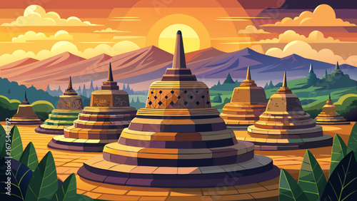 Borobudur, Indonesia
Tiered terraces adorned with carved stone reliefs spiral upward toward the sky, crowned by stupas, Borobudur radiates spiritual harmony and artistic brilliance amidst Java’s lush 