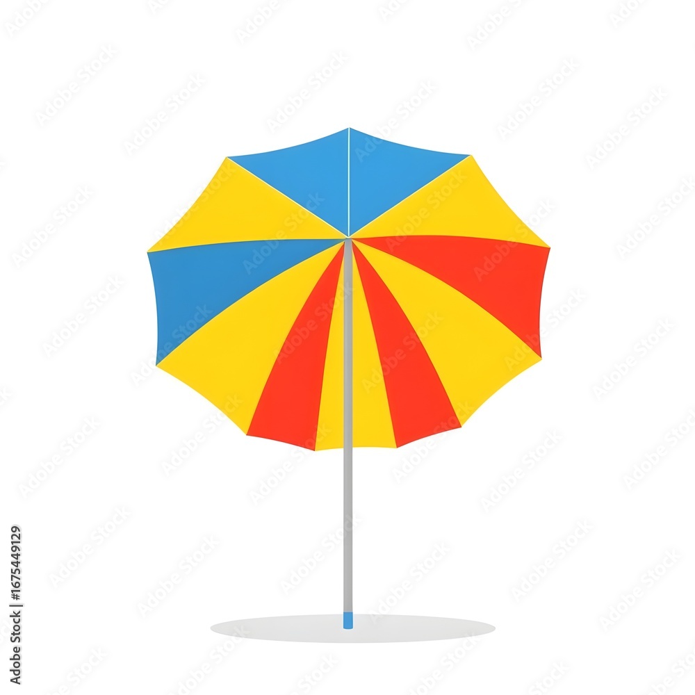 Obraz premium beach umbrella isolated on white