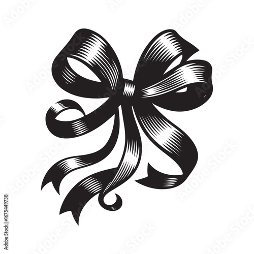 Ribbon Label Emblem Retro Silhouette