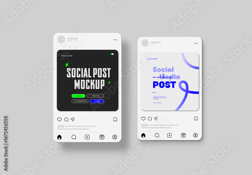 Editable Social Media Post Mockup PSD