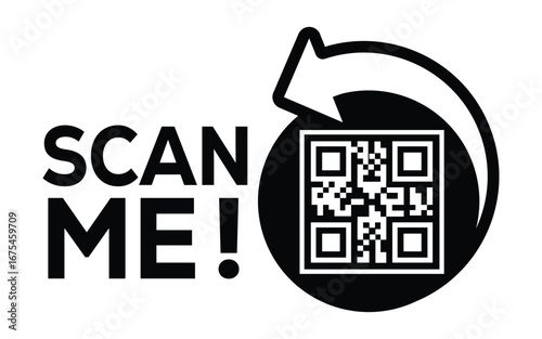 QR code scan icon set. Scan me frame. QR code scan for smartphone. QR code for mobile app, payment and identification. Vector illustration.	