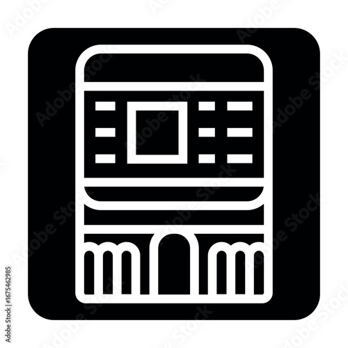 blood test device color flat icon for digital and print projects.  Minimal clean icons for apps and websites.