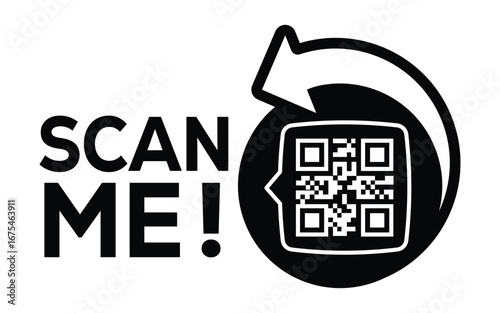 QR code scan icon set. Scan me frame. QR code scan for smartphone. QR code for mobile app, payment and identification. Vector illustration.
