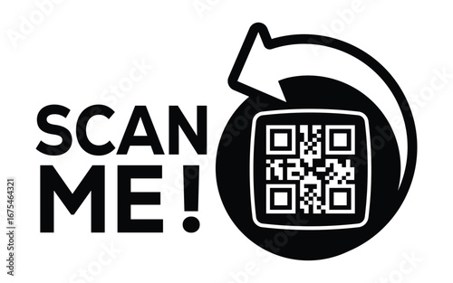 QR code scan icon set. Scan me frame. QR code scan for smartphone. QR code for mobile app, payment and identification. Vector illustration.