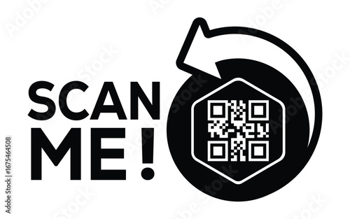 QR code scan icon set. Scan me frame. QR code scan for smartphone. QR code for mobile app, payment and identification. Vector illustration.
