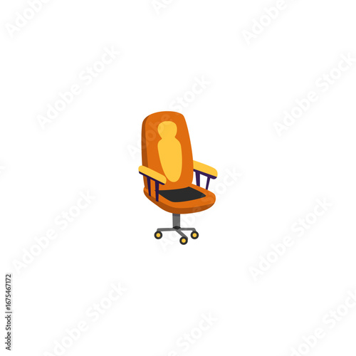 Gaming chair icon logo flat vector design