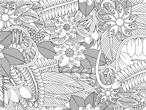DIY craft floral frame Coloring pages for adults and kids and kdp  