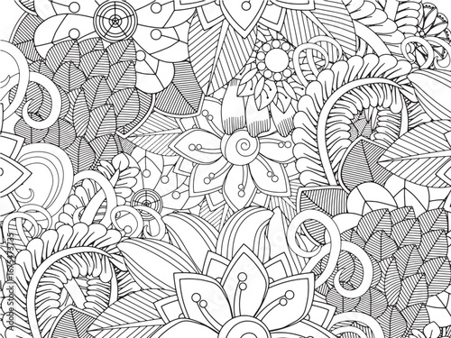 DIY craft floral frame Coloring pages for adults and kids and kdp  