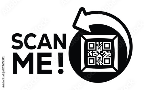 QR code scan icon set. Scan me frame. QR code scan for smartphone. QR code for mobile app, payment and identification. Vector illustration.