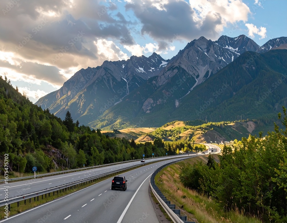 Fototapeta premium road to the mountains