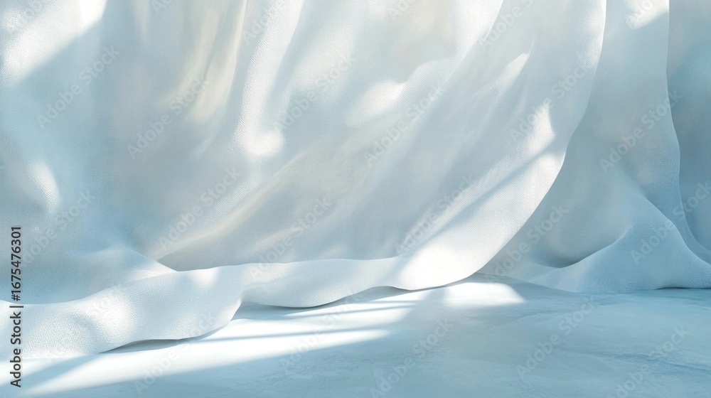 Obraz premium Serene light drapes a soft flowing fabric.