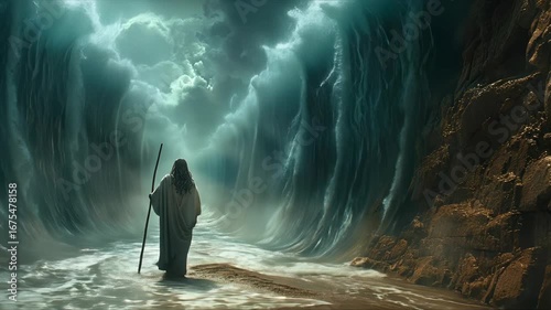 Biblical red sea: Moses staff, god will, parted ocean, israel escape, holy path, scripture tale, spiritual rescue, divine wonder, sacred sign, eternal covenant, faith moment, religious salvation