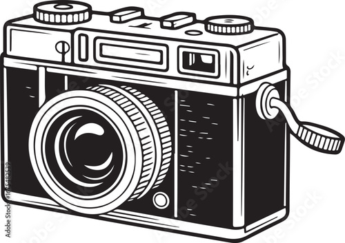 Camera icon set. Photo camera in flat style. Vector