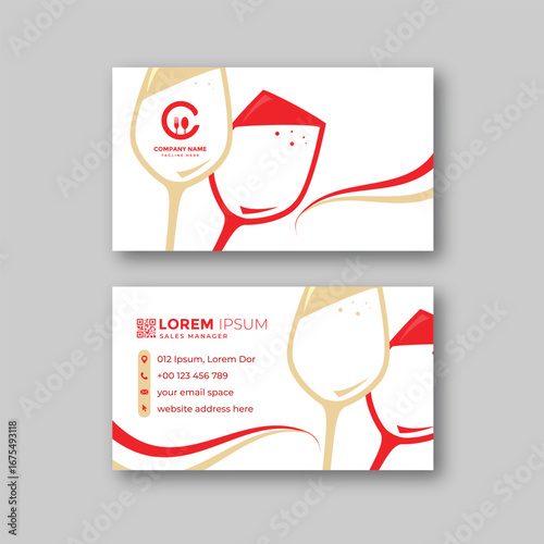 Food business card template