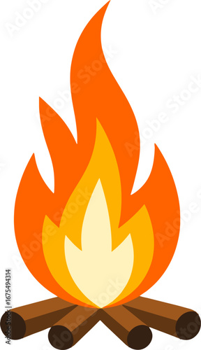 Campfire Burning Wood Fire Flame Outdoor Camping