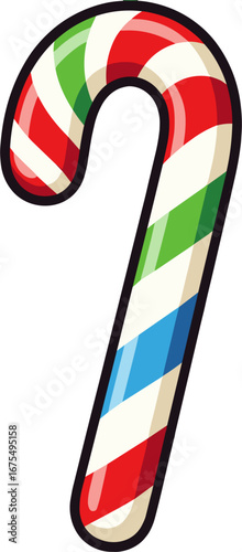 Colorful Candy Cane Christmas Holiday Sweet Treat