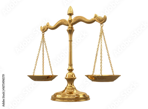 Golden Scales of Justice on Black Background