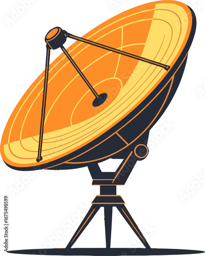 Large Satellite Dish Antenna Communication Signal Receiver