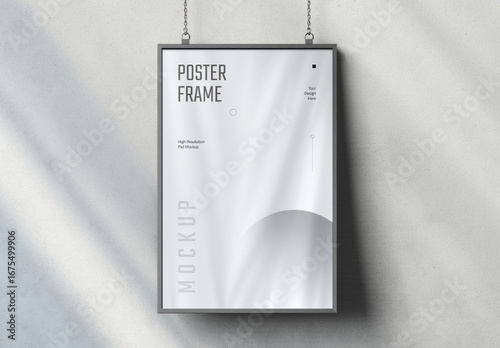 Hanging Poster Frame Mockup