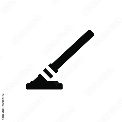 Black razor blade on white background shaving sharp
