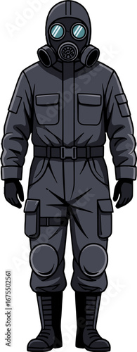 Hazmat Suit Protective Gear Full Body Chemical Safety Suit
