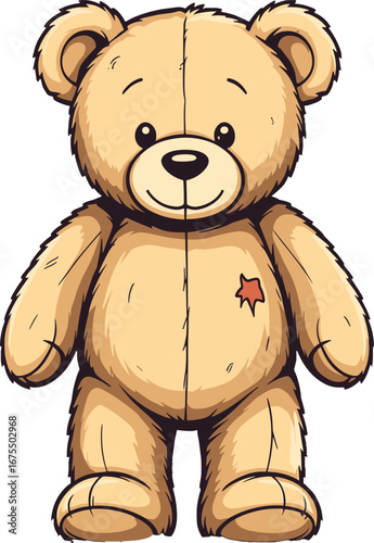 Cute Teddy Bear Plush Toy Childhood Comfort Gift Idea