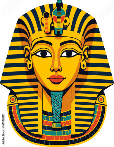 Egyptian Pharaoh Mask Ancient Tutankhamun Burial Art