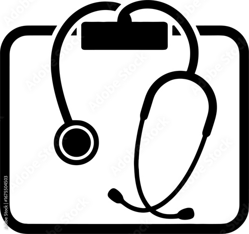 Stethoscope and Clipboard Medical for Healthcare Use