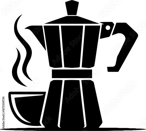 Stylish Coffee Maker and Cup for Kitchen Designs and Branding