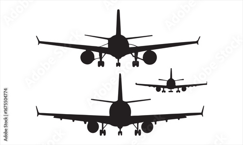 Airplanes and Aviation – Aircraft Silhouettes, Flight and Travel Designs

