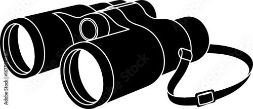 Binoculars Illustration for Outdoor Adventure and Nature Exploration