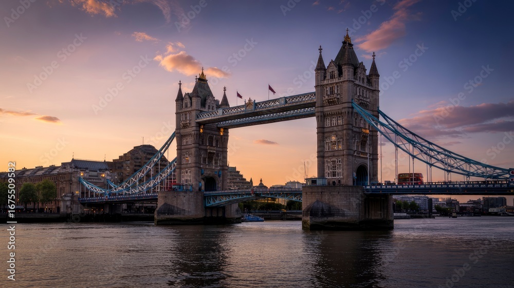 Naklejka premium Tower Bridge at Sunset, London, England