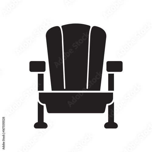 Theater Cinema Seat Silhouette Icon for Movie and Entertainment Designs