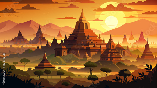 Bagan, Myanmar
Thousands of temples rise across golden plains, their silhouettes glowing at sunrise, creating a breathtaking panorama of devotion, artistry, and ancient Buddhist heritage in Bagan’s 