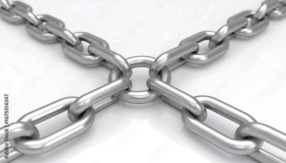 Fototapeta premium Interlocking metal chains