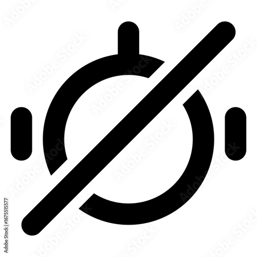 Alarm Off Icon Outline