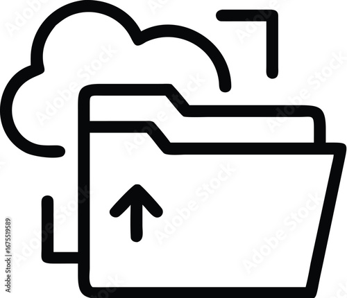 Folder with Layered Documents paperwork files