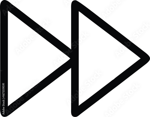 Forward Arrow Symbol Silhouette fast forward play