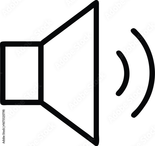 Speaker cone silhouette audio sound