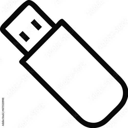 U S B Flash Drive Silhouette USB flash drive storage device