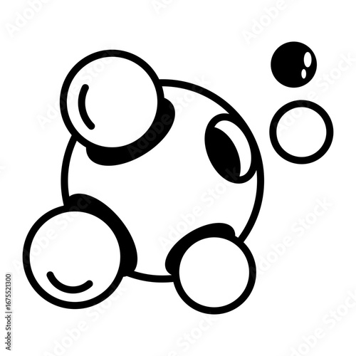 A sketchy style icon representing nanotechnology
