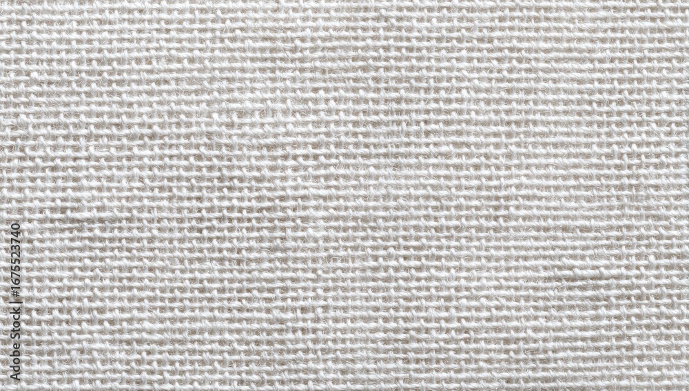 Close-up of a natural white fabric with a discernible weave Close-up of a natural white fabric with a discernible weave