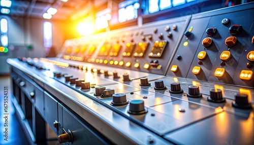 Control Panel in Power Plant Control Room with Technology, and Industrial.