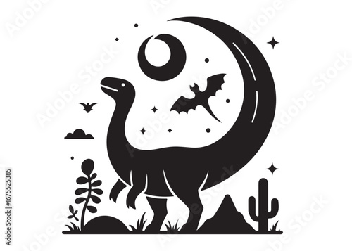 dinosaur logo silhouette vector, dinosaur logo vector silhouette illustration, tyrannosaurus rex silhouette logo vector, powerful predator dinosaur logo silhouette vector on white background.