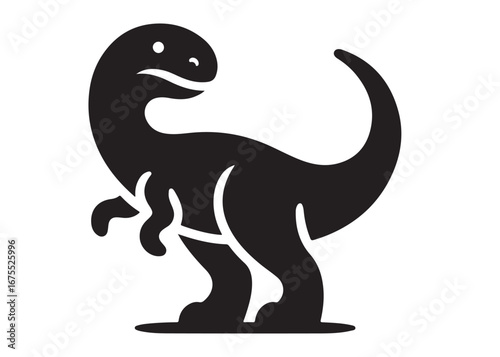 dinosaur logo silhouette vector, dinosaur logo vector silhouette illustration, tyrannosaurus rex silhouette logo vector, powerful predator dinosaur logo silhouette vector on white background.