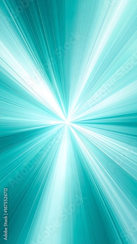 Teal Light Speed Burst Abstract Background
