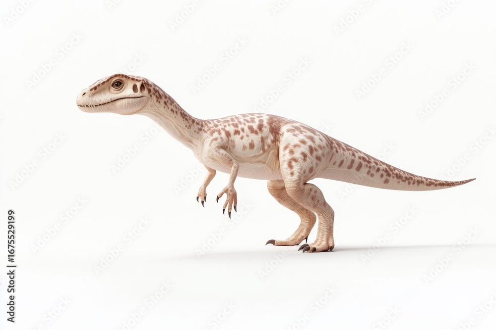 Naklejka premium Realistic dinosaur depiction featuring hypsi in natural setting for educational design