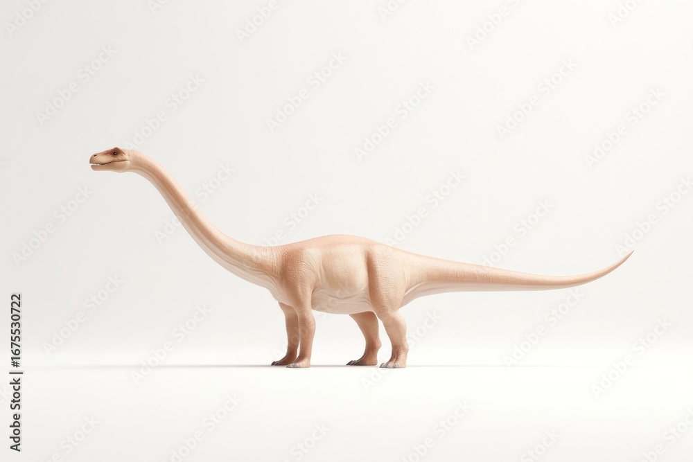 Obraz premium Majestic dinosaur on white background for educational and design use