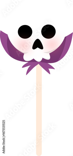 skull and crossbones lollipop illustration
